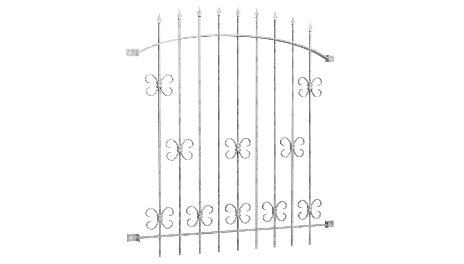 Grille de défense pour fenêtres en acier galvanisé Forêt Noire Arc supérieur 
