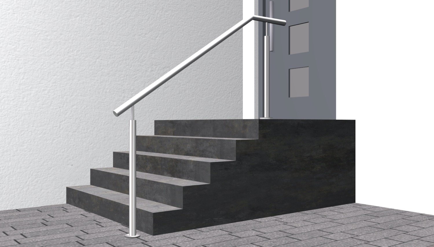 Main courante d'escalier en acier inoxydable FS