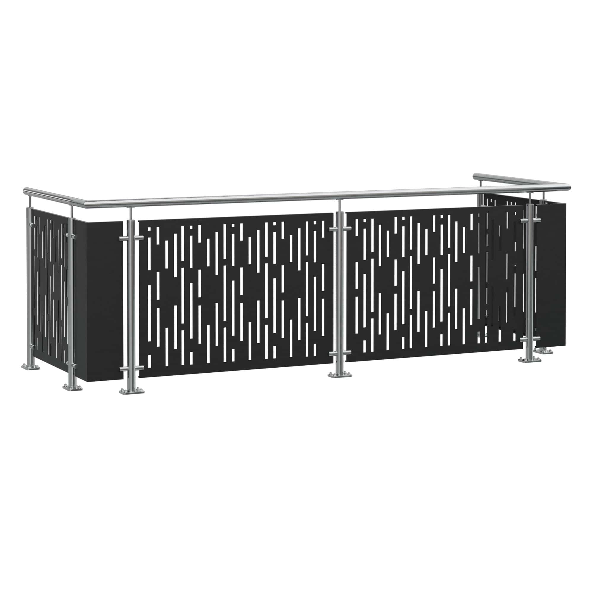 Balustrade de balcon en acier inoxydable plaque design SF VE