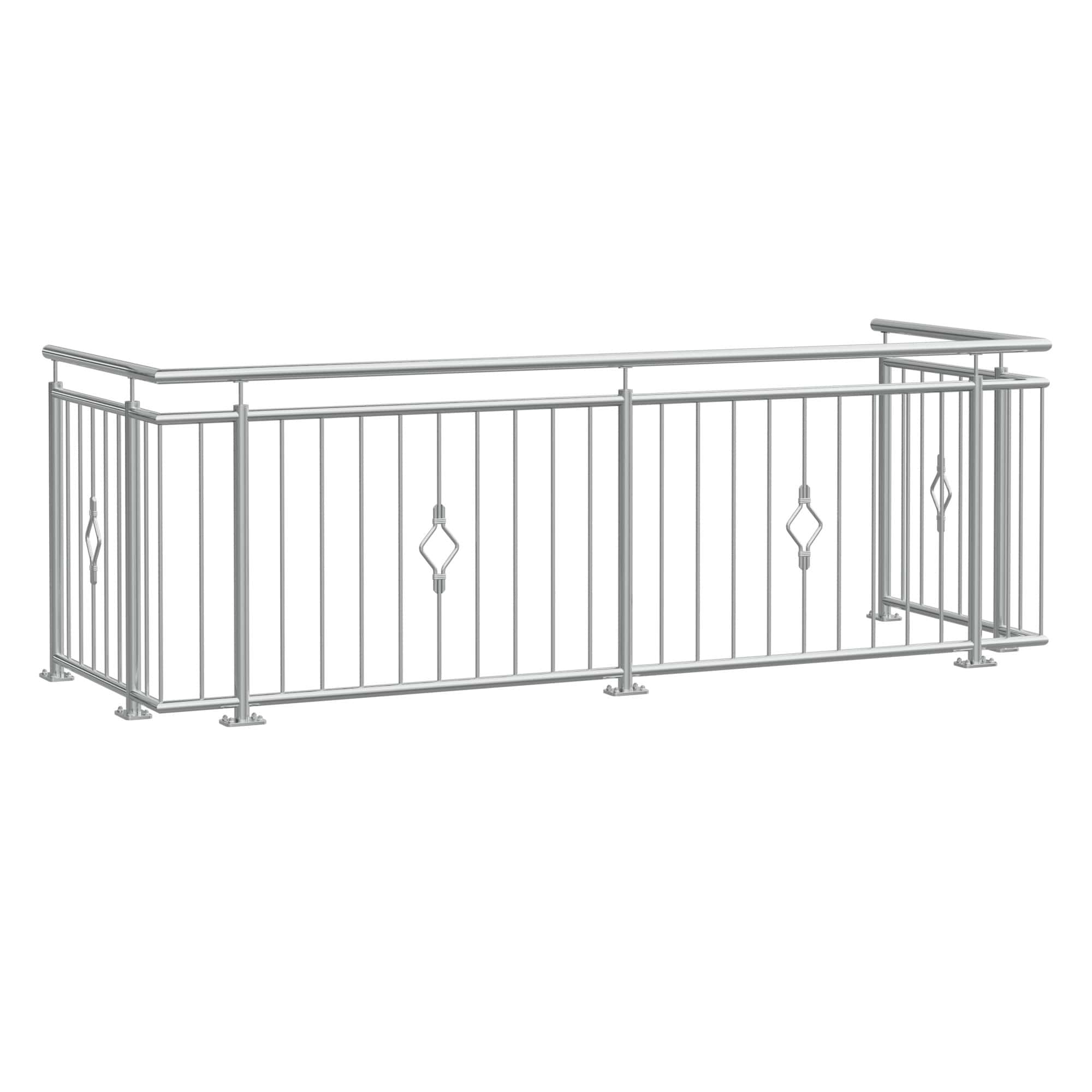 Balustrade de balcon en acier inoxydable Karo 1