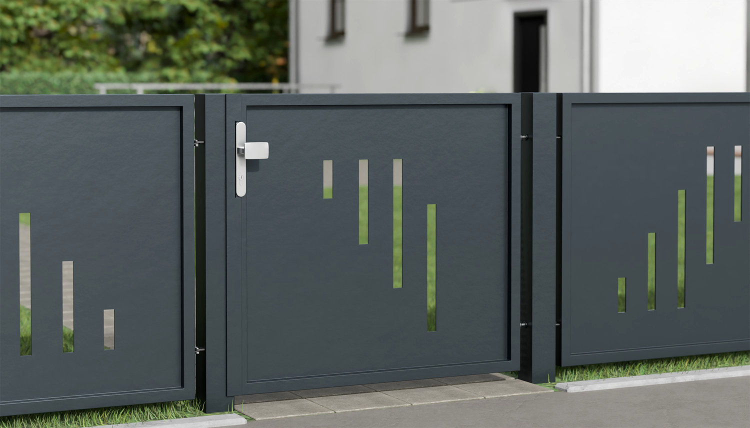 Brise-vue à 1 battant en aluminium pour portillon de jardin SG, GE