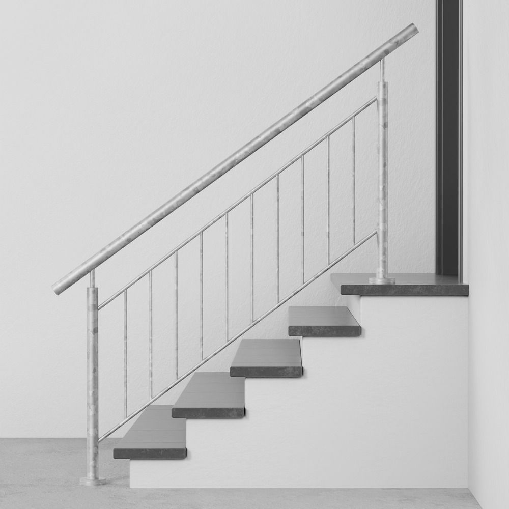 Balustrade d’escalier en acier galvanisé FSG remplissage de barreaux 