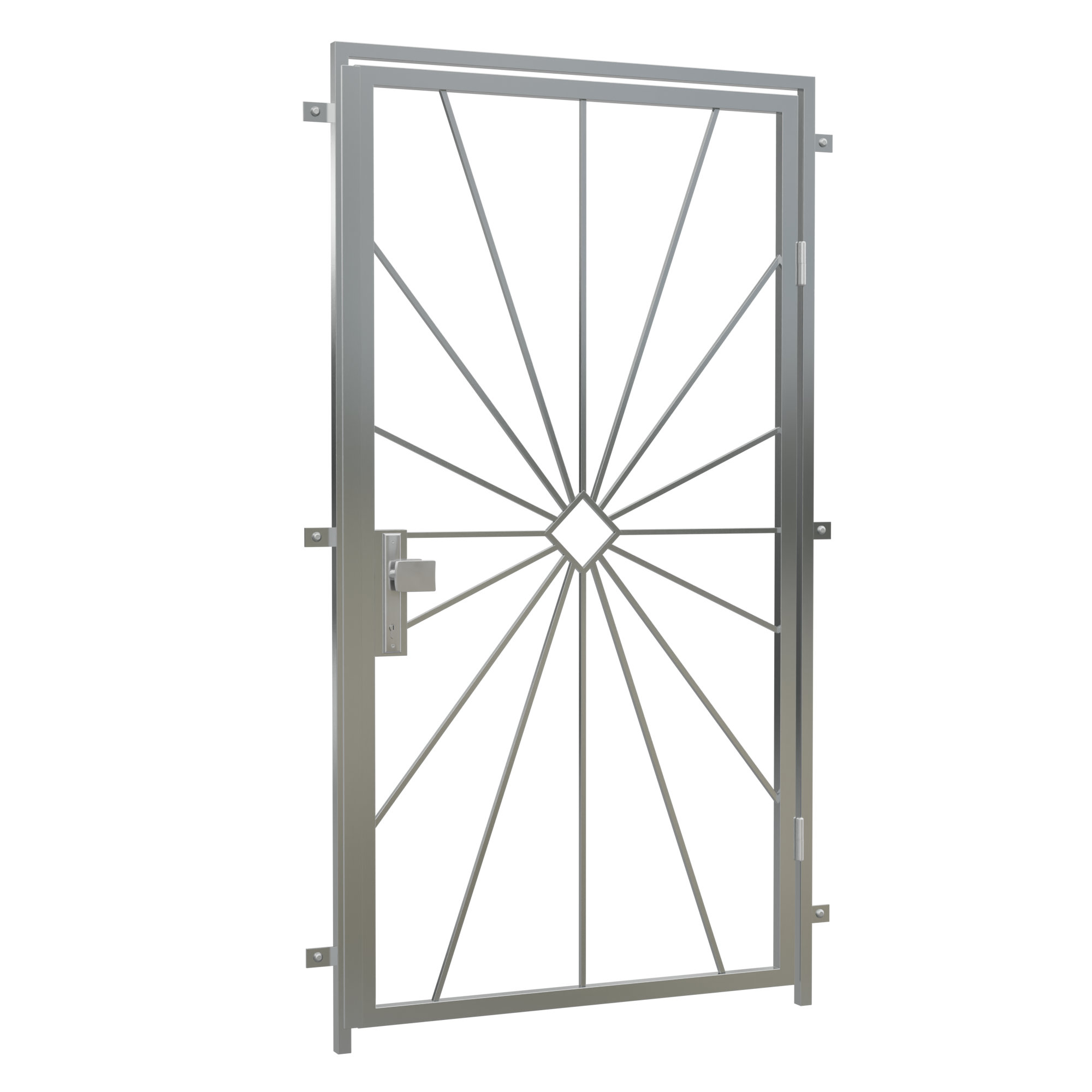 Porte grillagée en acier inoxydable Sun Check 