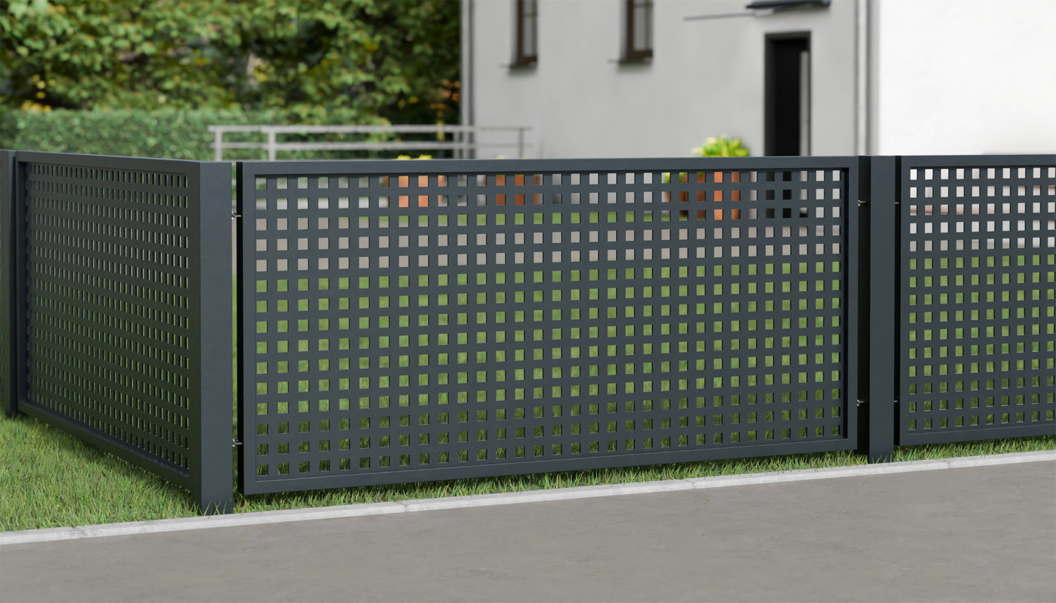Clôture de jardin en aluminium découpé au laser QL