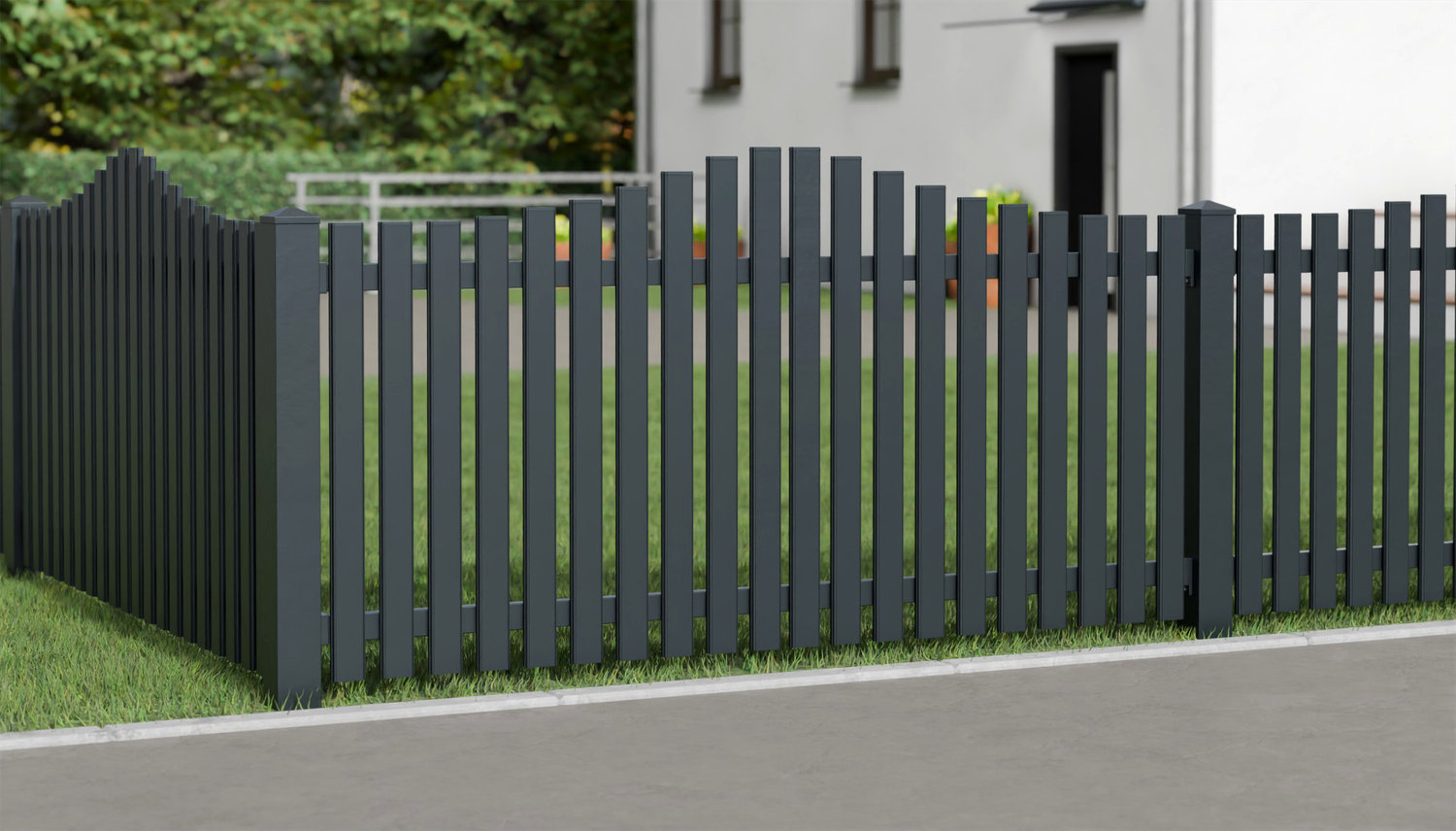 Barrière de jardin en aluminium moderne, WE