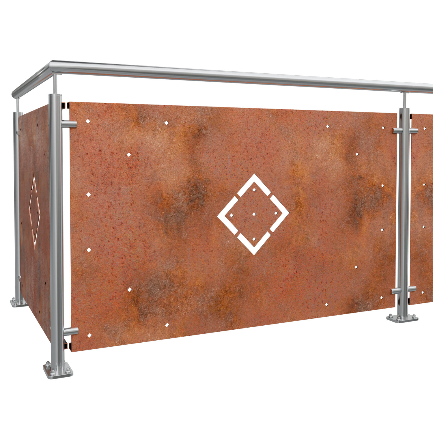 Revêtement de balcon en acier Corten WÜ