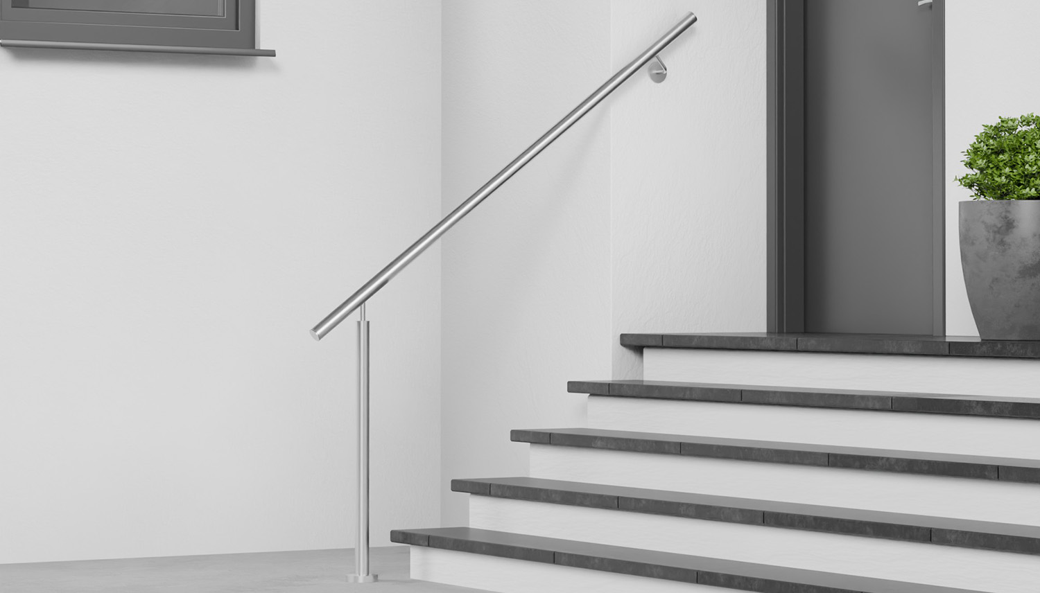 Main courante d'escalier en acier inoxydable GWTSS
