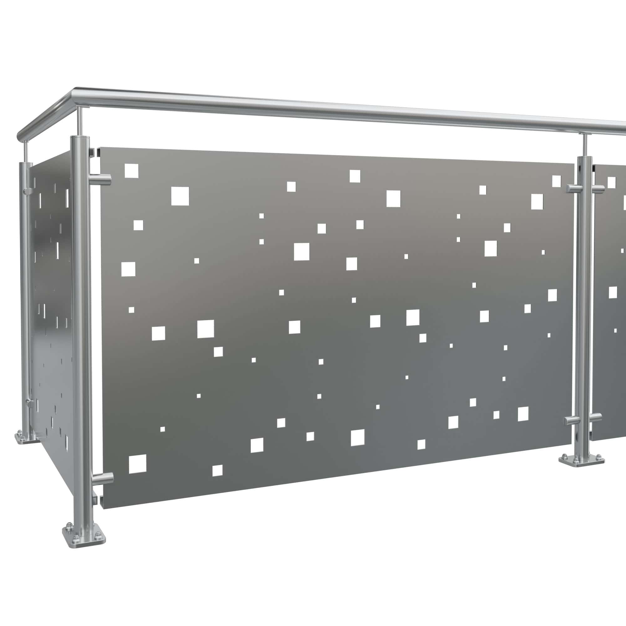 Revêtement de balcon en acier inoxydable QE