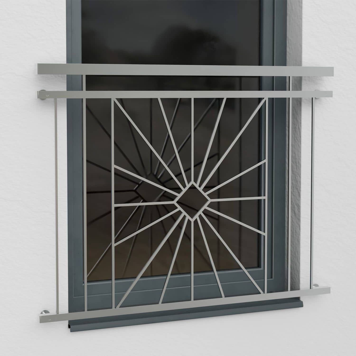 Balcon à la française Contrôle solaire en acier inoxydable