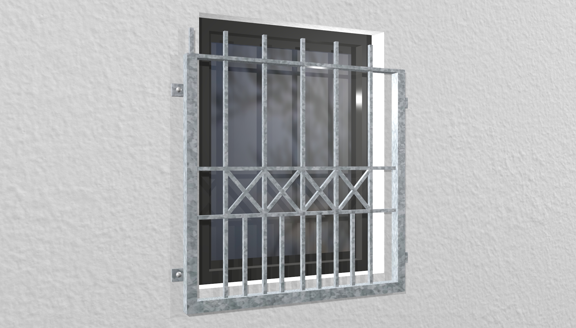 Grille de défense pour fenêtres en acier galvanisé Toulon