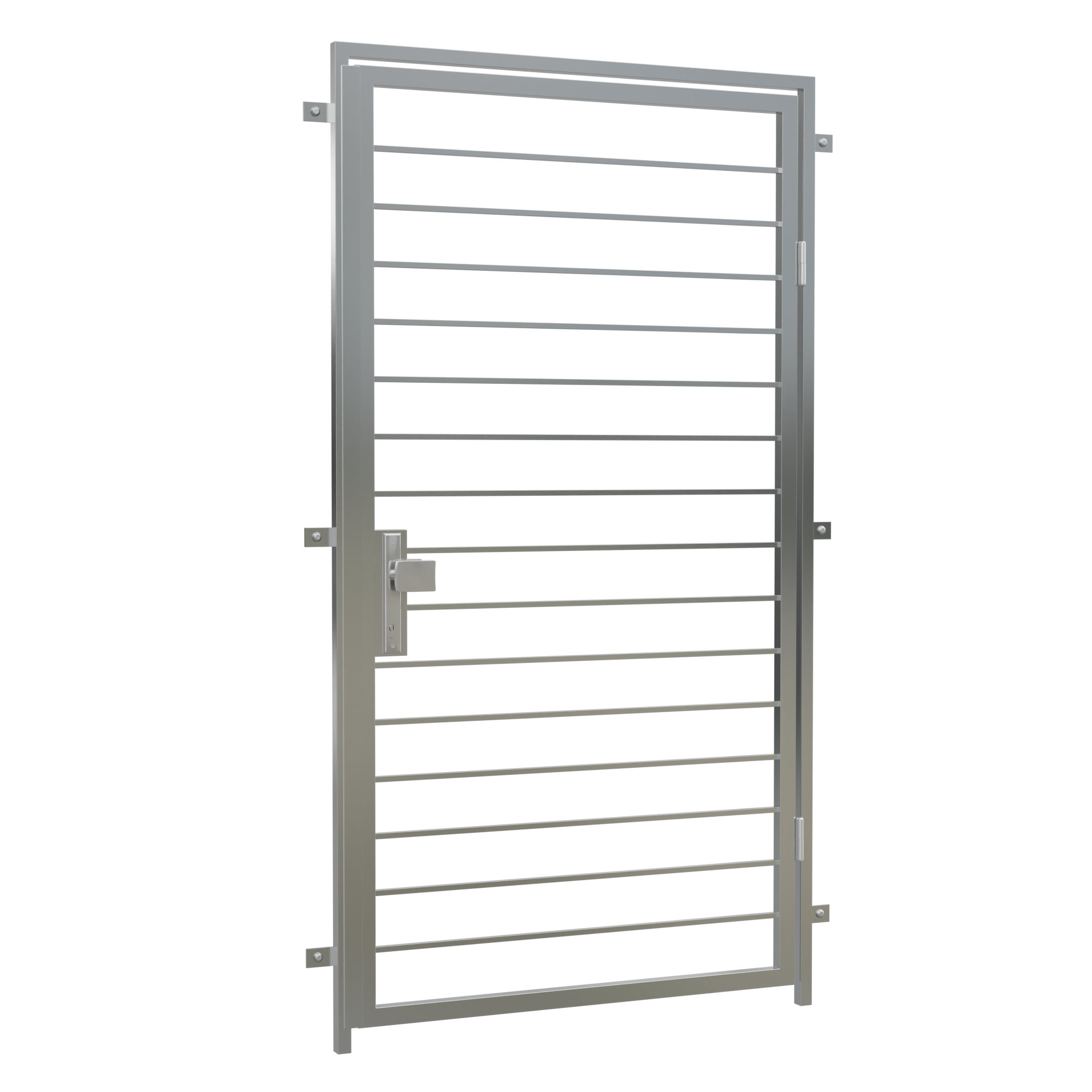 Porte grillagée barre transversale en acier inoxydable