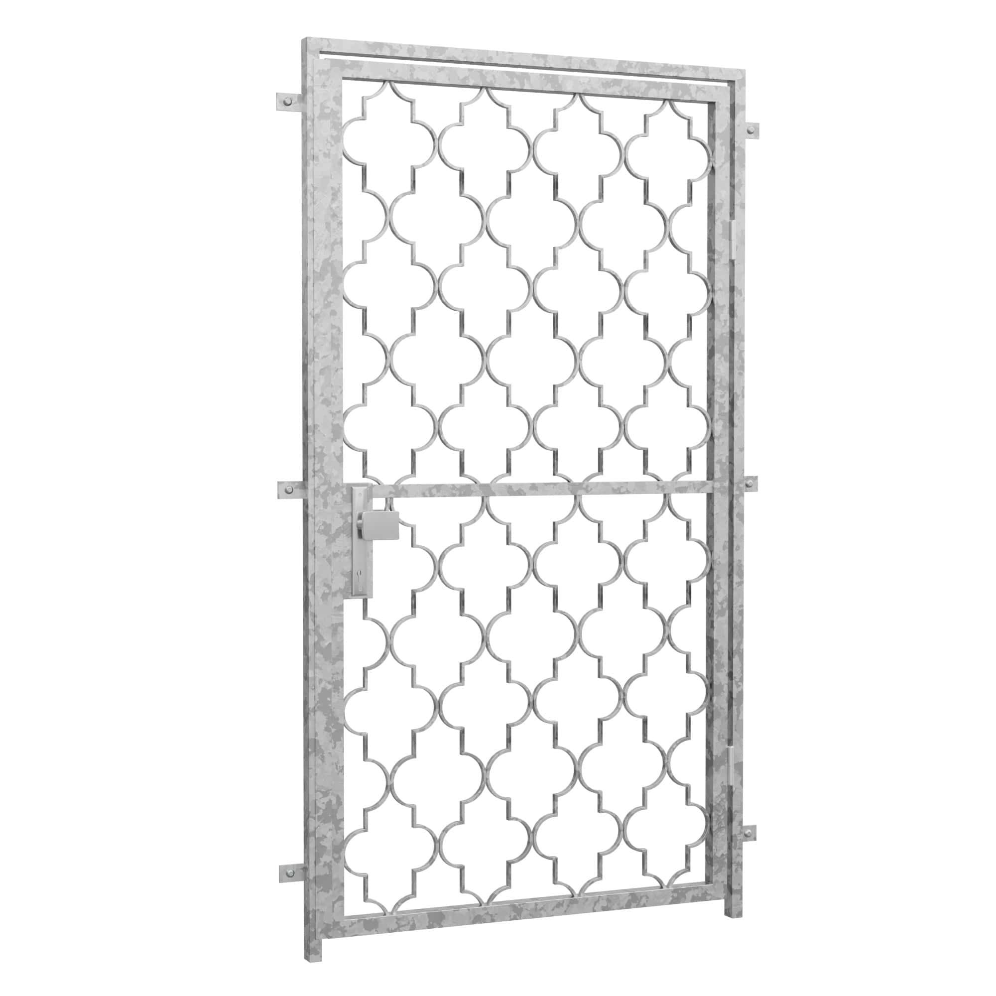 Porte grillagée en acier galvanisé Rhombe Classic
