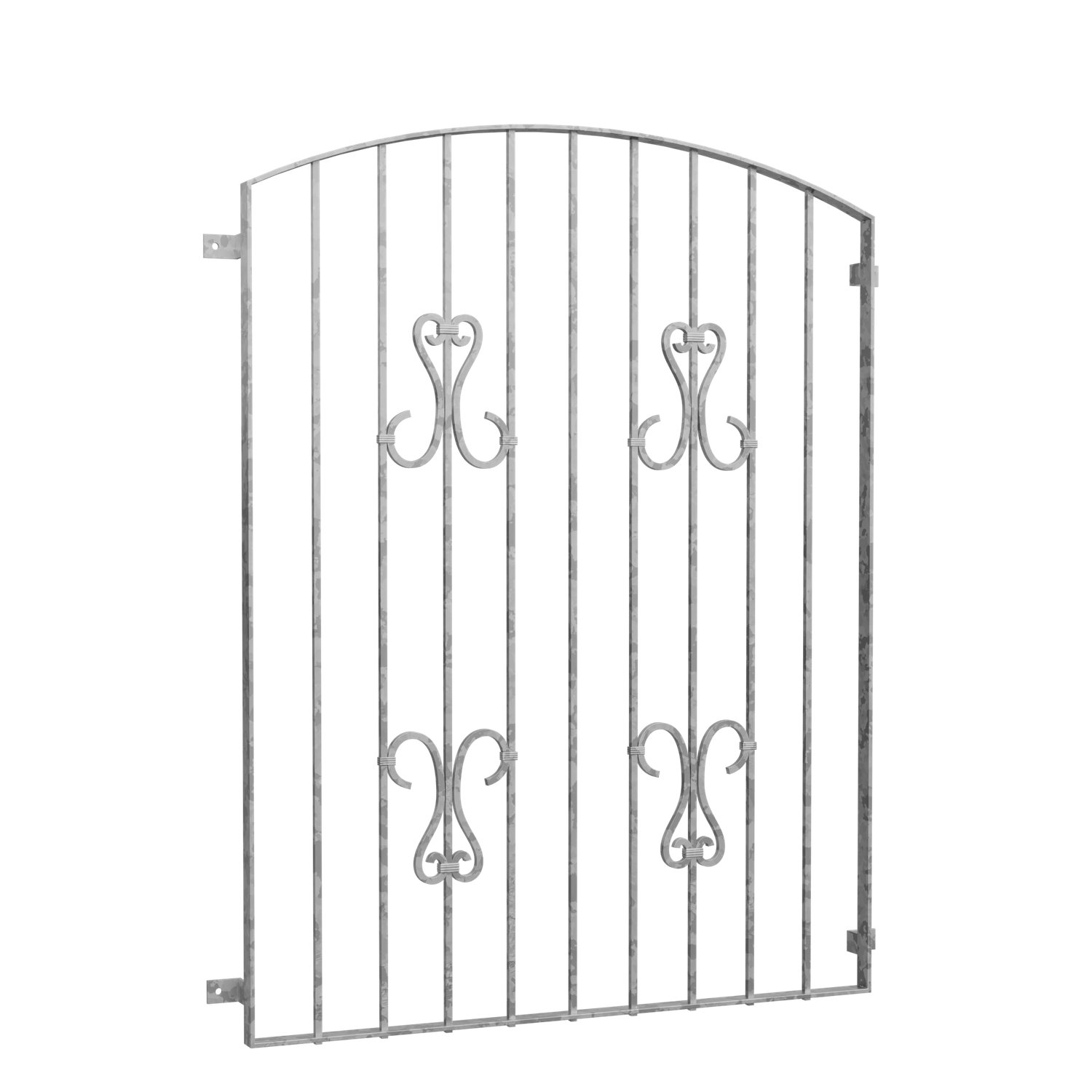 Grille de défense pour fenêtres en acier galvanisé scroll 2 arc supérieur 