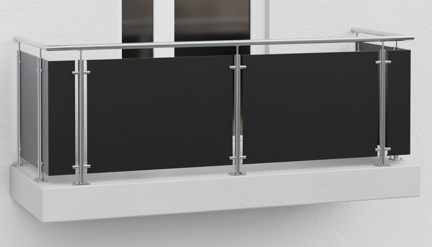 Balustrade de balcon en acier inoxydable tôle pleine