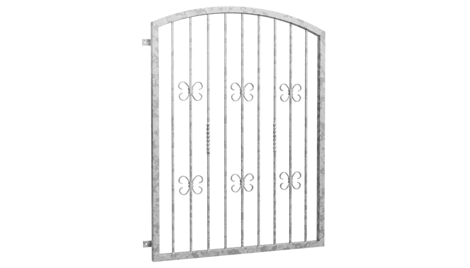 Grille de défense pour fenêtres en acier galvanisé Arc supérieur baroque 