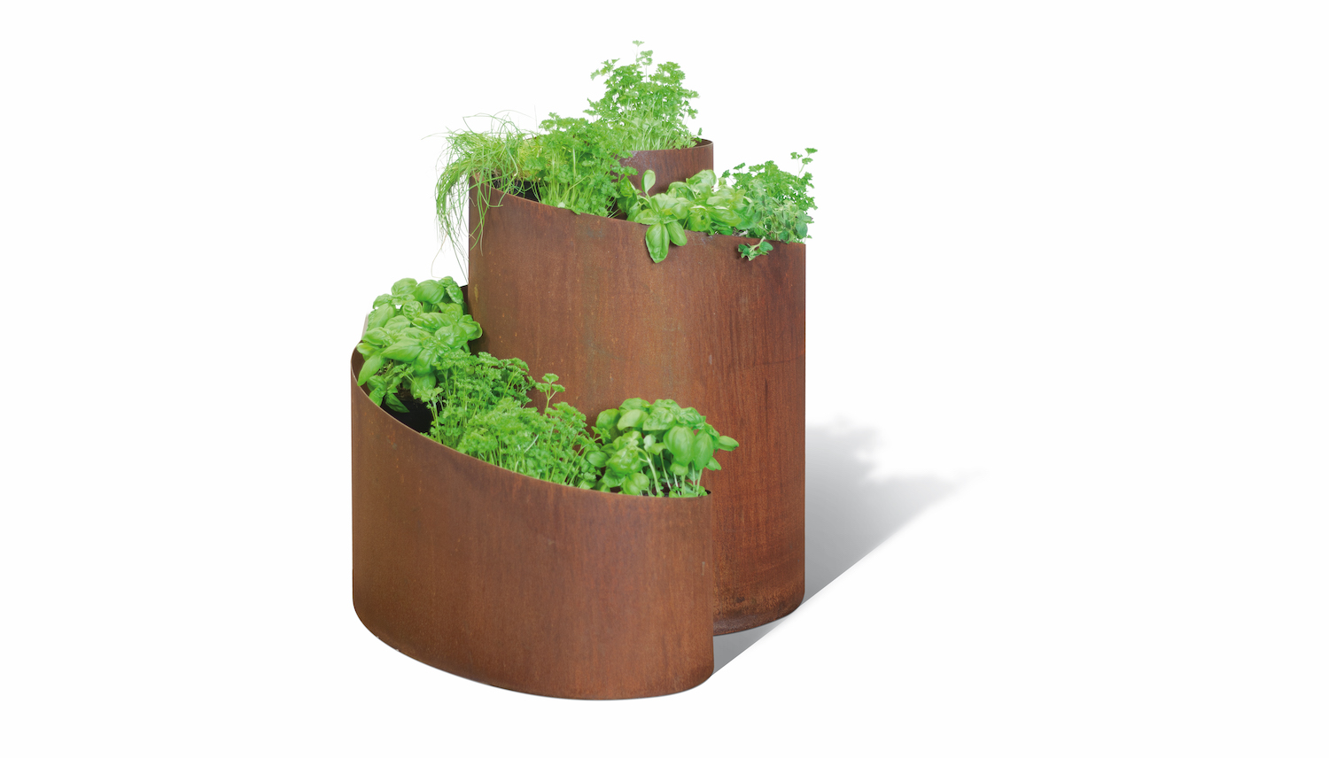 Spirale pour herbes aromatique en acier Corten 