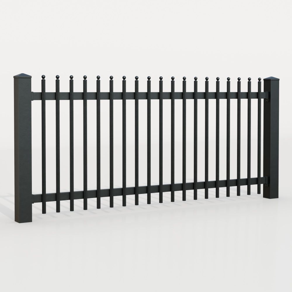 Clôture de jardin aluminium palissades élégantes, GE