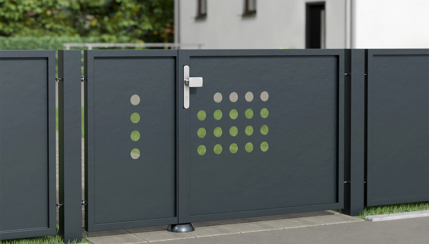 Brise-vue à 2 battants en aluminium pour portillon de jardin RLR, GE
