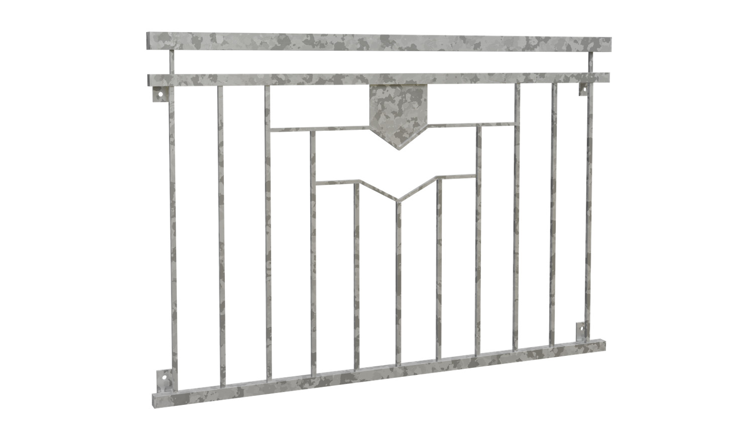 Balcon à la française en acier galvanisé ornement à 5 coins 