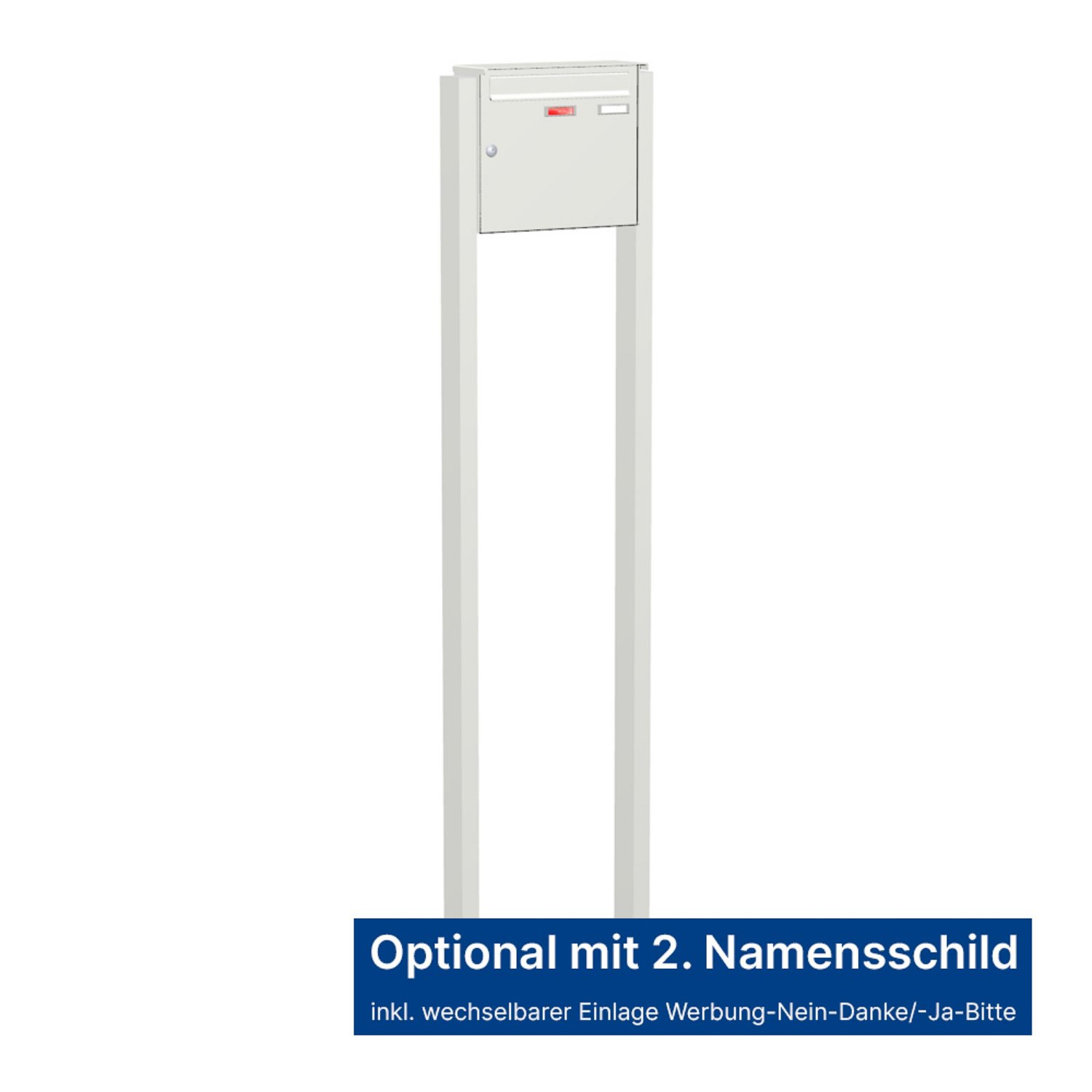 Briefkastenanlage | Freistehend | 1-fach | Senkrecht | Farbe