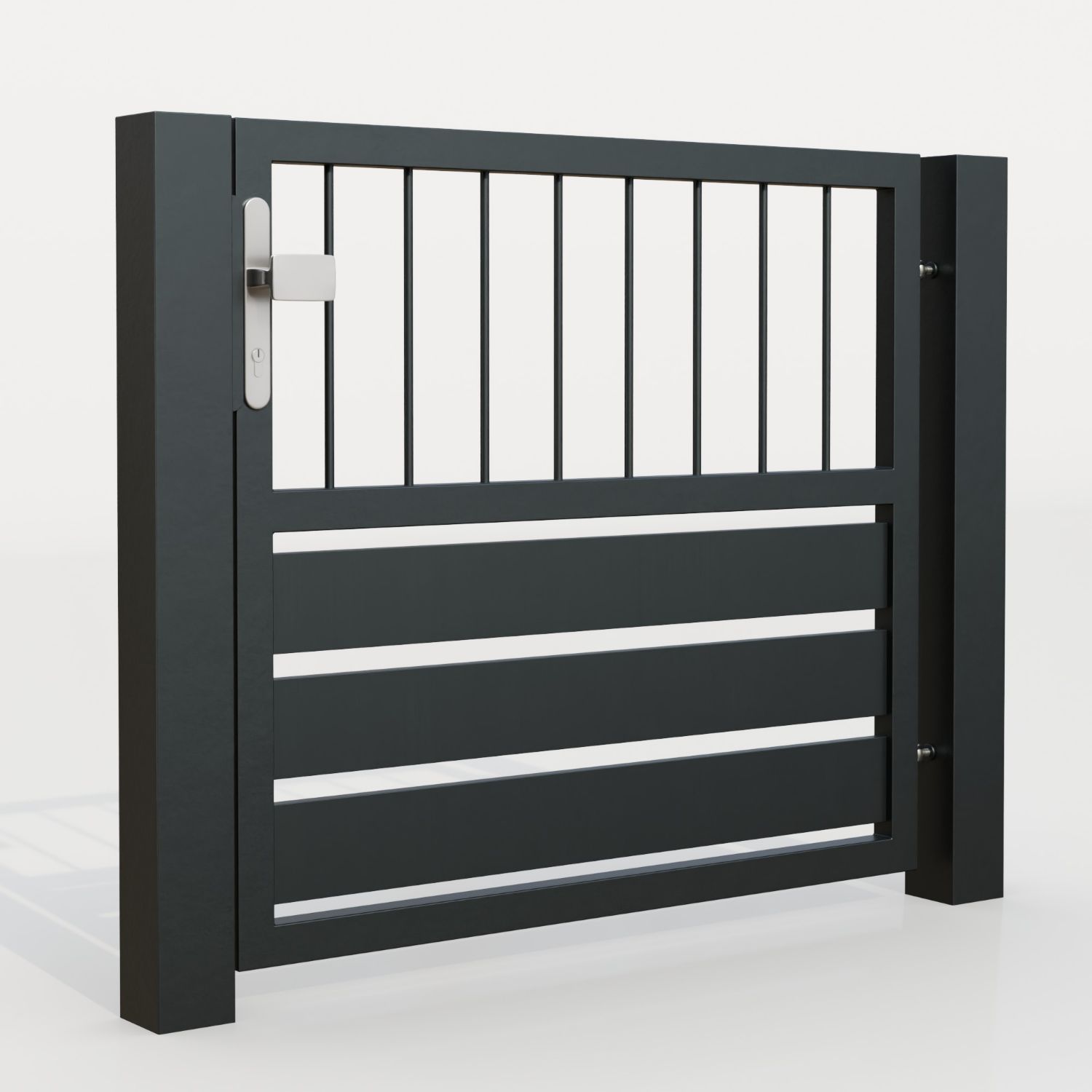 Portillon de jardin en aluminium, brise-vue à 1 battant KSV 1, GE