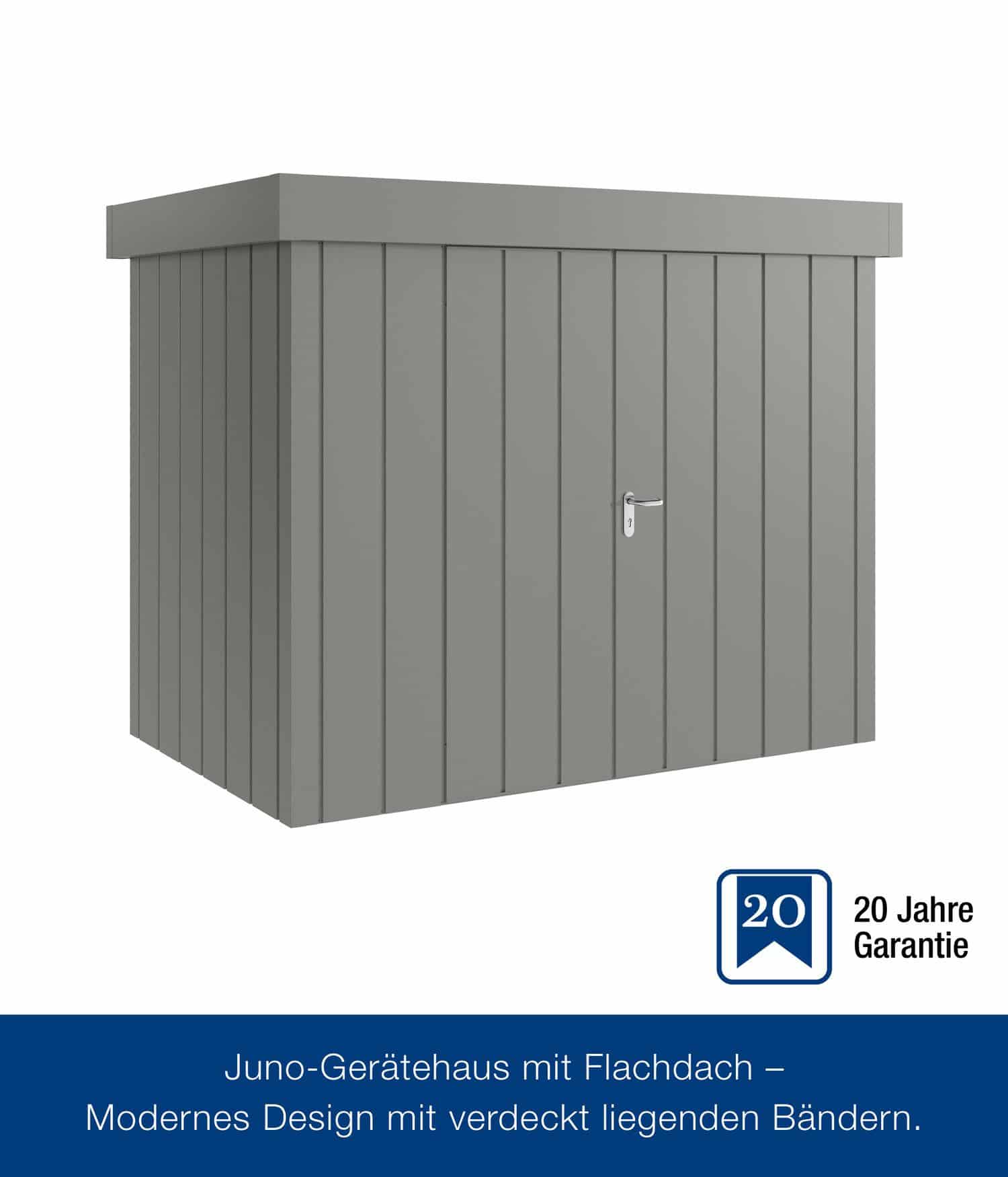 Gerätehaus Hörmann Juno Modern mit Flachdach 2-flügelig